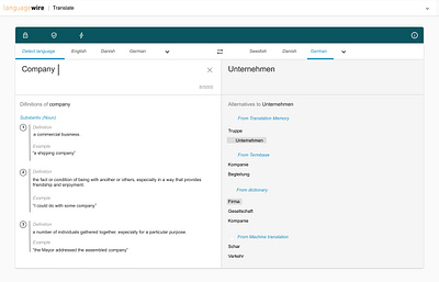 LanguageWire Translate ui ux