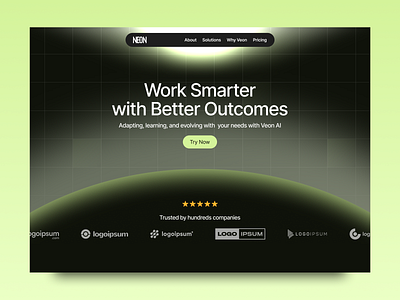 NEON AI 3d animation branding design figma graphic design illustration logo motion graphics typography ui ux vector