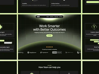 Saas Landing Page 3d animation branding design figma graphic design illustration logo motion graphics typography ui ux vector