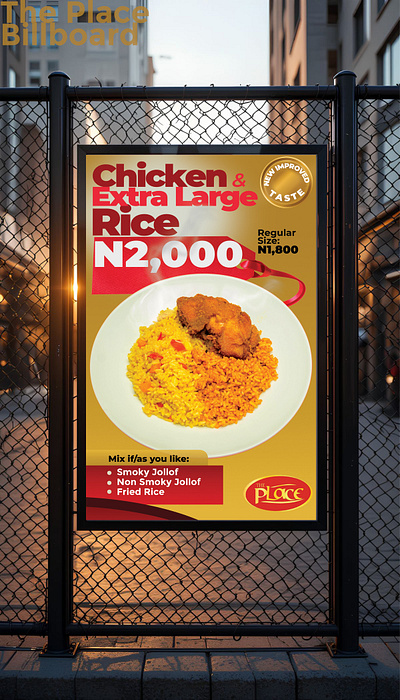 Bill Board for The Place branding design flier graphic design print