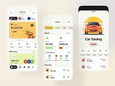 Personal Finance App app app design design finance finance app financial fintech fintech app mobile mobile app money ui ux wallet