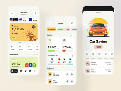Personal Finance App app app design design finance finance app financial fintech fintech app mobile mobile app money ui ux wallet