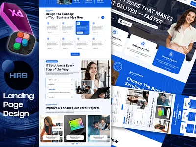 IT Business Landing Page – Modern Web business website corporate landing page creative landing page digital agency it case study it landing page landing page modern ui professional website responsive website saas landing page software company software website technology website website design