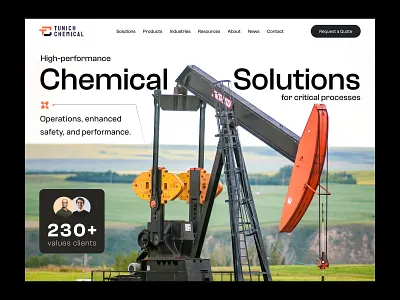 Modern Website Design for the Chemical Industry branding chemical figma industry landing page ui ui ux ux website design