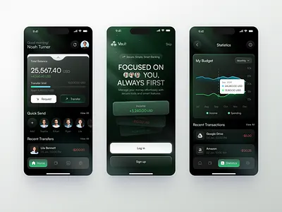 Mobile Design App for Digital Banking app design application application design design graphic design interface ios app ios app design mobile mobile app mobile app design product service startup ui uiux ux