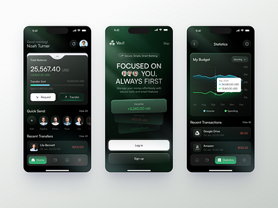 Mobile Design App for Digital Banking app design application application design design graphic design interface ios app ios app design mobile mobile app mobile app design product service startup ui uiux ux