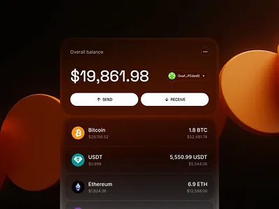 Balance UX/UI 3d blockchain crypto defi motion graphics ui ux web3