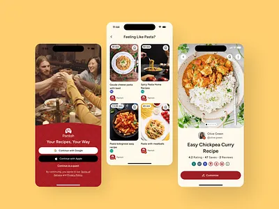 Pantoh app app design design figma menu recipe ui uiux uiux design ux
