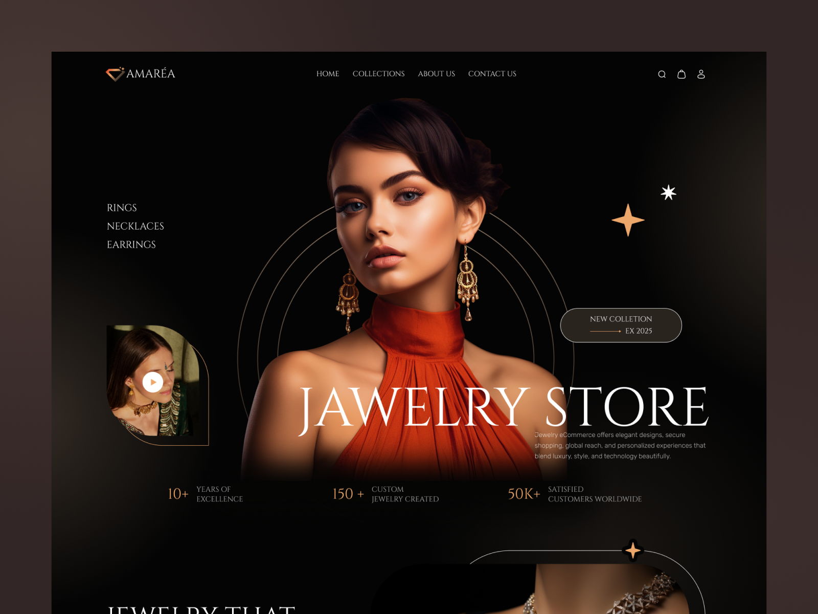 Shopify Jewelry Ecommerce Website UI UX Design - Amarea beauty ecommerce ecommerce landing page ecommerce shop ecommerce store ecommerce ui ecommerce ux ecommerce website design helloeemon jewelry ecommerce shopify shopify store shopify store ui shopify ui shopify ux shopify website shopify website developer shopiify designer