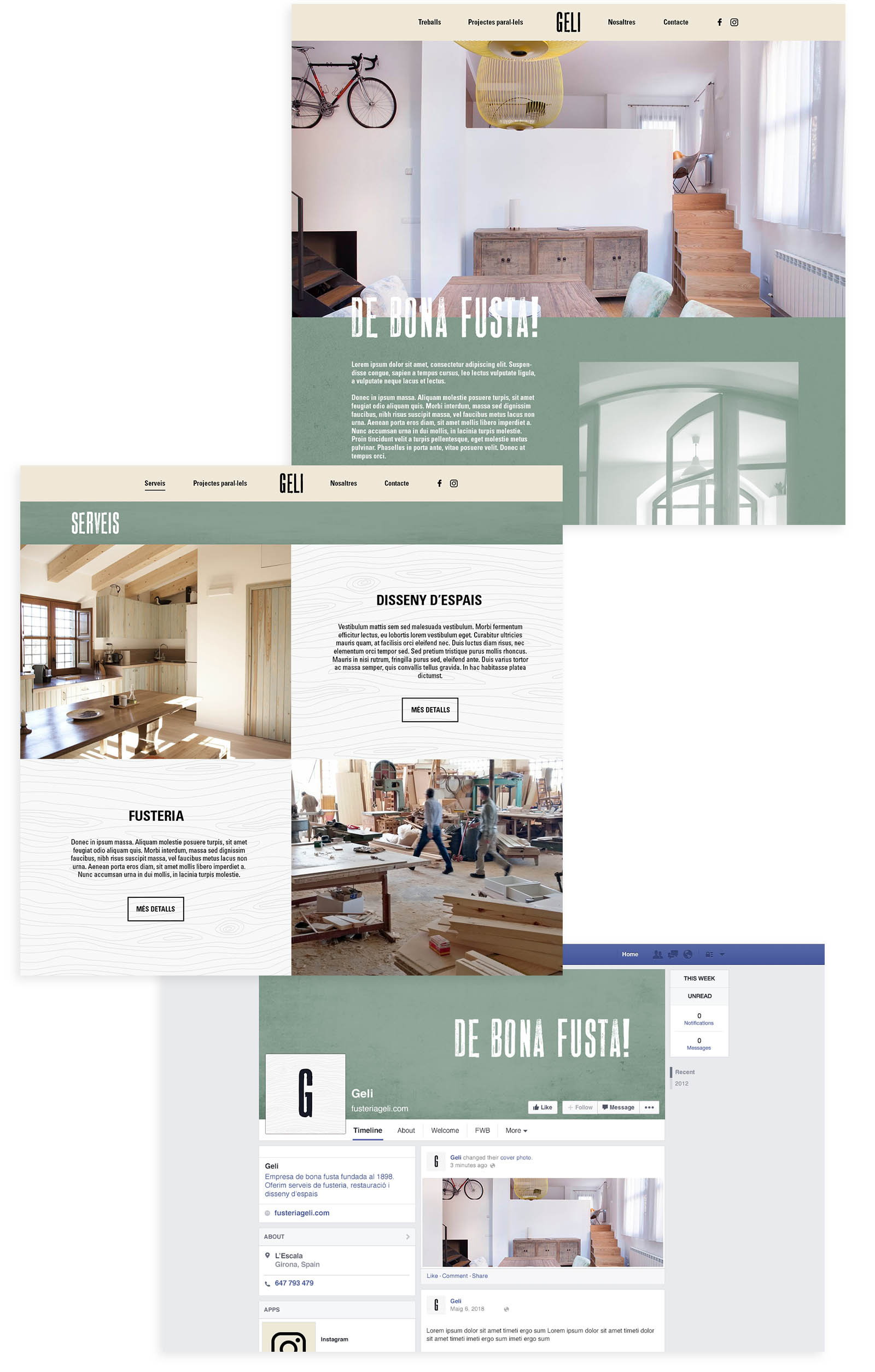 Fusteria Geli branding typography ui ui design web design