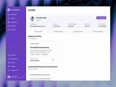 LearnSphere — Scalable Role-Based EdTech WebApp adaptive ai ai grading app assistants chat based conversion dashboard design edtech intuitive learning navigation saas students teachers ui uiux ux web app