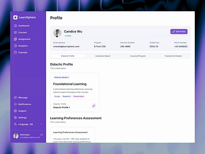 LearnSphere — Scalable Role-Based EdTech WebApp adaptive ai ai grading app assistants chat based conversion dashboard design edtech intuitive learning navigation saas students teachers ui uiux ux web app