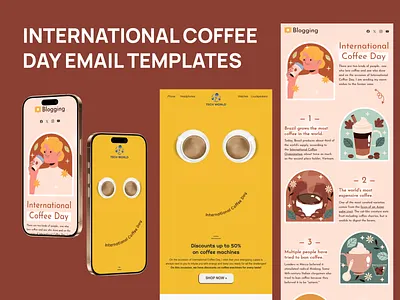 International Coffee Day Email Design design email email builder email campaign email design email marketing email newsletter email templates html email newsletter stripo email ux design web design