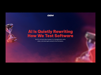 AI IN TESTING / GEM LINKEDIN POST 3d branding design graphic design illustration social post typography