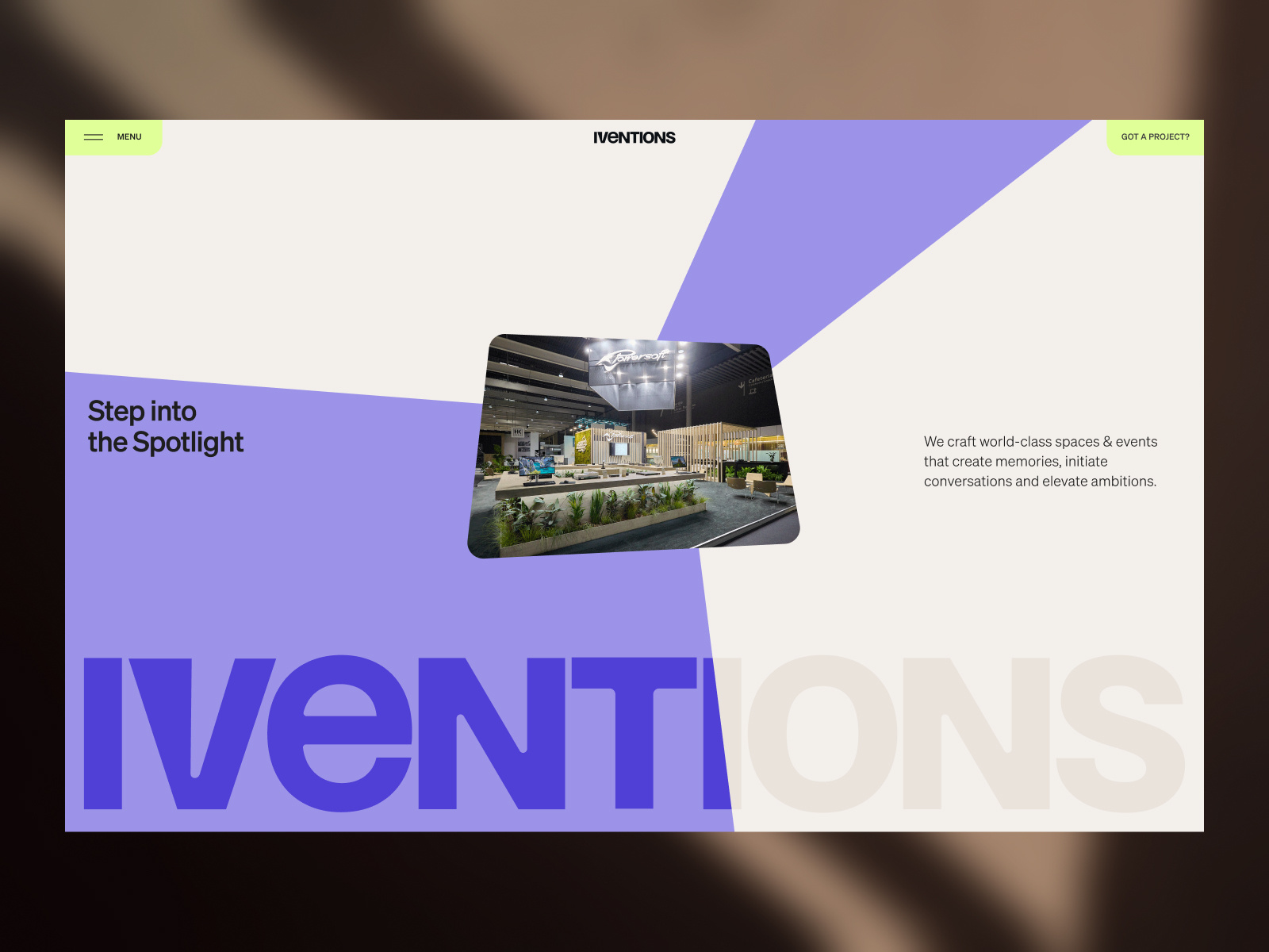 Iventions animation landing page layout minimal vietnam web design website