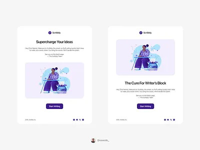Scribbly- email templates ai email email template product design ui ux writing tool