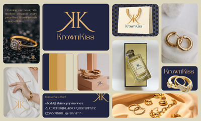 KrownKiss - Luxury Brand Identity Guide | Elegant Gold brand