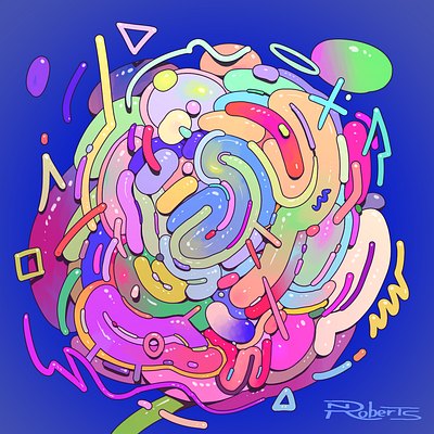 Ethereal Enigma Tech 01 blobism blobs clip studio paint color colorful concept art digital illustration drawing illustration inking lineart moebius science fiction scifi strange vibrant weird worldbuilding