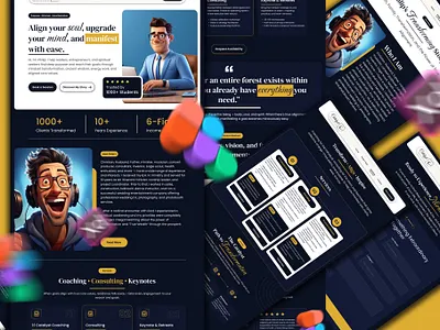 Manifestation Coach Website – Modern, Luxurious GoHighLevel Desi business website case study coaching case study coaching landing page corporate website design gohighlevel landing page landing page design luxury website responsive landing page service website ui ux web development website design