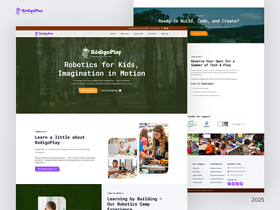 KodigoPlay — Summer Robotics for Curious Minds branding camp code design figma illustration landing landing page logo ui