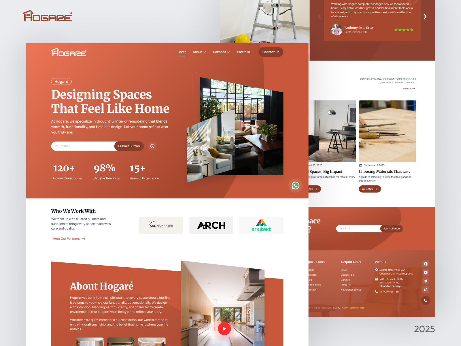 Hogaré – Modular Design for Emotionally Clear Living branding design desinging figma hogar hogare home landing landing page living logo remodelation ui website