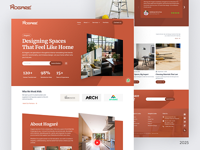 Hogaré – Modular Design for Emotionally Clear Living branding design desinging figma hogar hogare home landing landing page living logo remodelation ui website