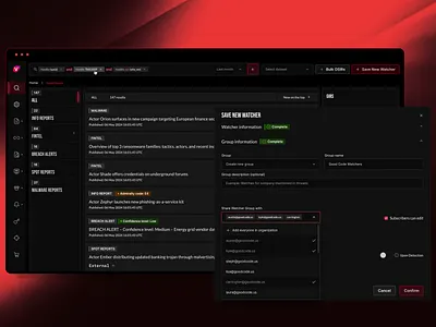 Threat Intelligence Platform alert branding cyber dashboard defense design design system experience interaction monitor platform product design threat ui users ux