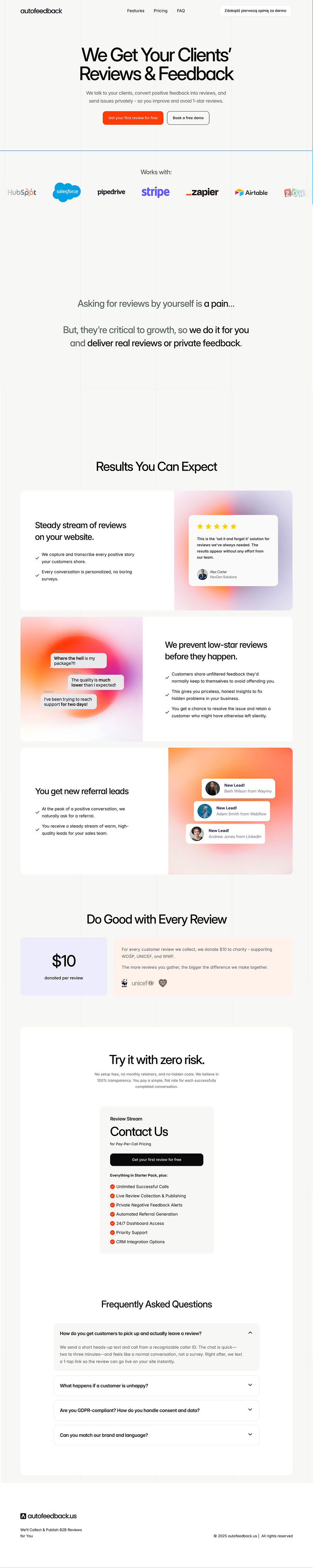 AutoFeedback – Review and Feedback SaaS Landing Page | UI/UX branding graphic design landing page marketing design minimalistic ui ux website