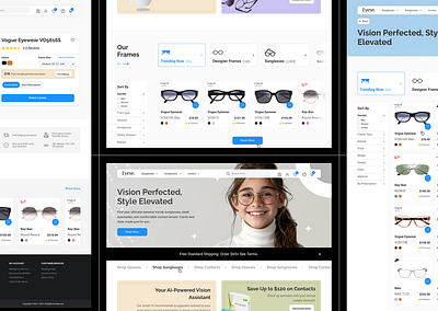 Modern Vision Care Interface – Eyese design illustration ui ux