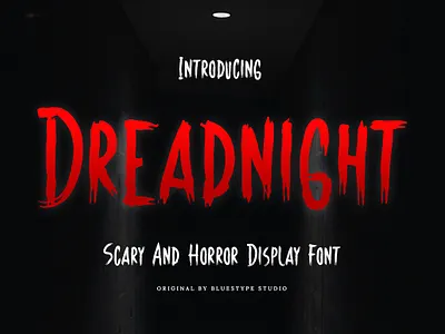 Dreadnight Fonts branding design font design fonts free font graphic design halloween halloween font hello dribbble horror horror font horror movie illustration logo night scary spooky type typography ui