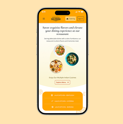 Restaurant Catering Service, Mobile Responsive Figma Design figma mobile responsive design responsive design web design web design services