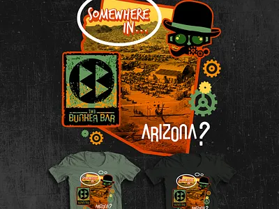 Logo/poster/t-shirt - The Bunker Bar arizona bar bunker chipdavid dogwings drawing logo vector