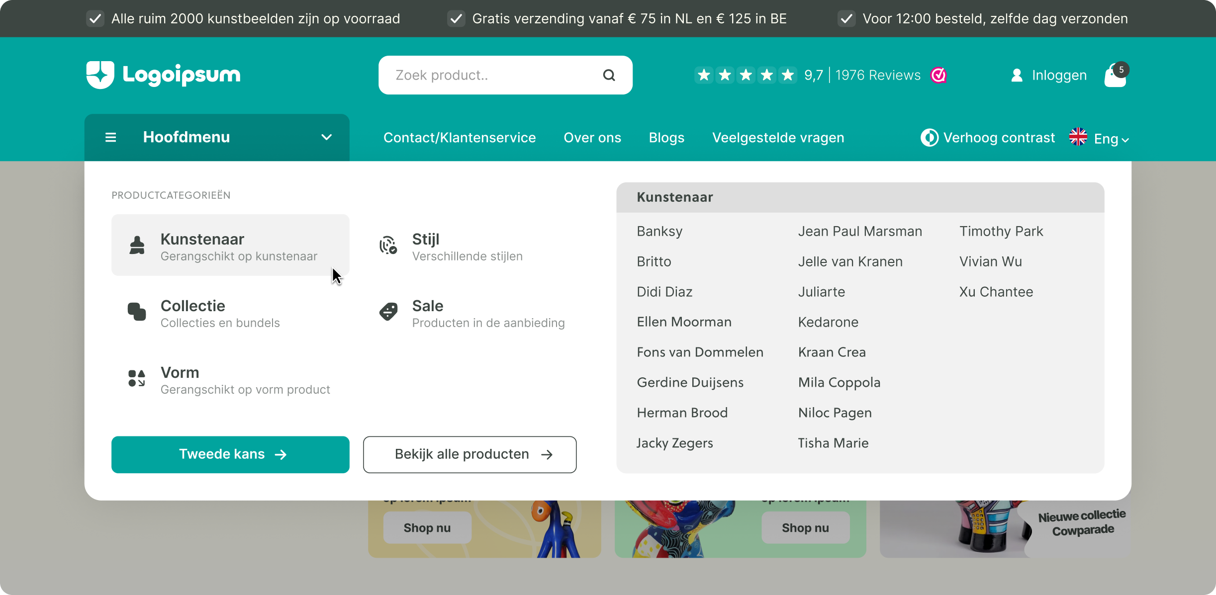 Mega menu mega menu menu webdesign webshop