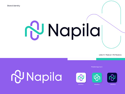 Medical logo for Napila brand identity branding identity design logo logo mark medical simple logo