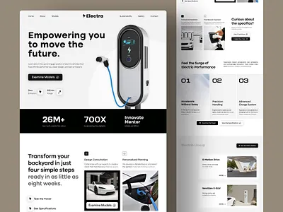EV Charging Stations Landing page alternative energy automotive startup battery car charger charging station clean clean design electric electric vehicle engine ev homepage interface landing page saas tesla vehicle web web design