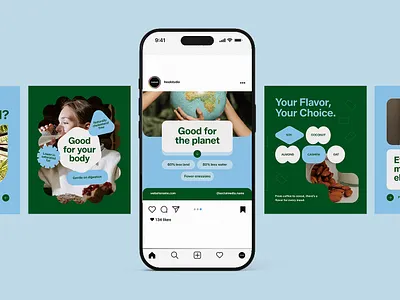 Plant Based Milk - Instagram Post based best blue earth flavor good grass green instagram milk modern natural nice plant post sustainable taste tasty white