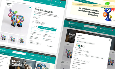 Webshop design add to cart cow cro filters product page ui ux webdesign webshop