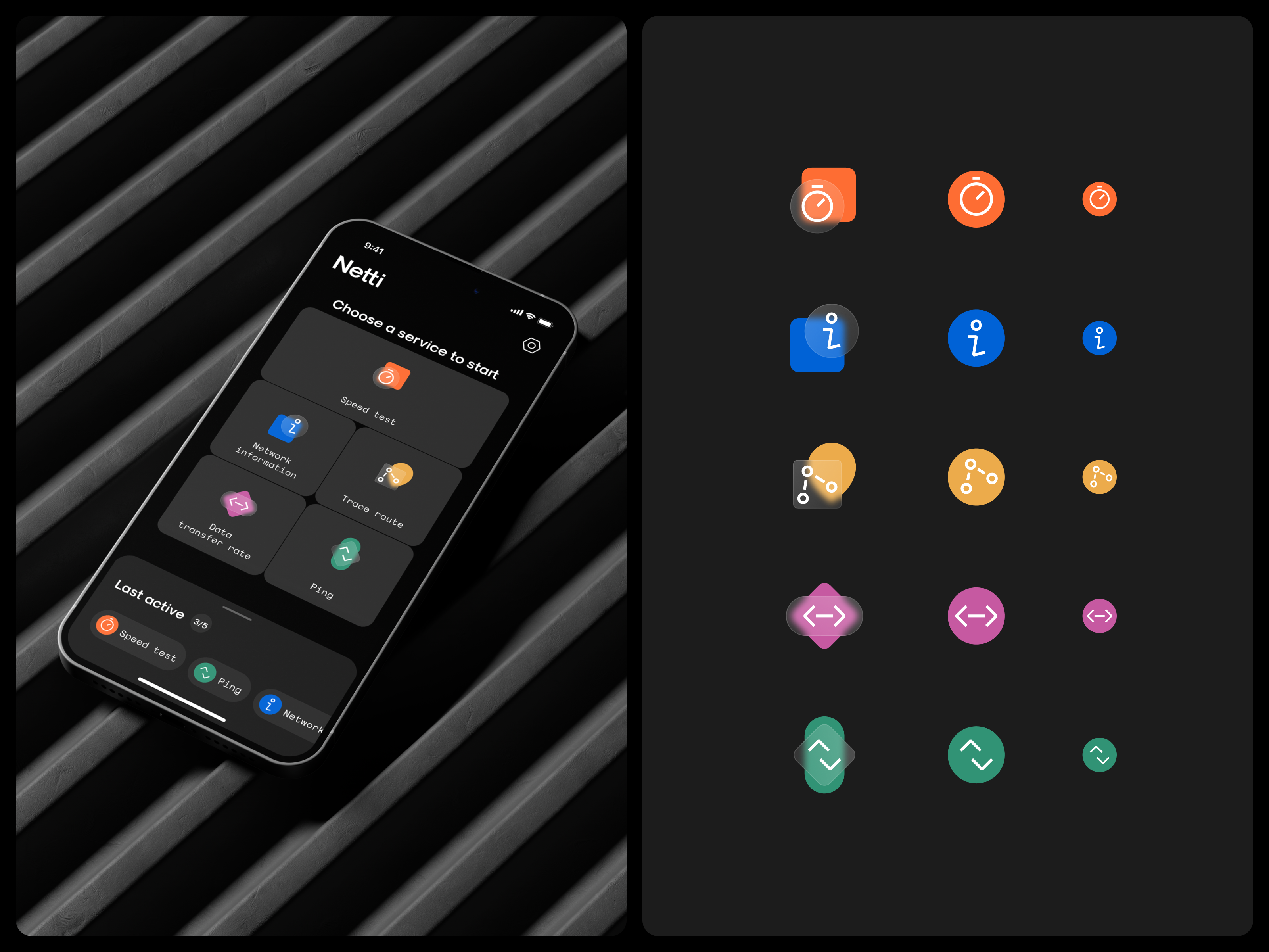 Example of Netti: App Menu and Custom Icons