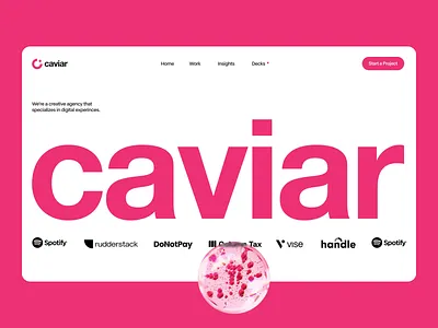 Caviar Homepage Hero Imagery animation caviar graphic design hero ui website