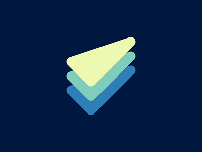Layered checkmark symbolizing progress and growth app icon branding check mark colorful layer logo layerd logodesign modern logo progress simple upward