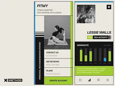 FITMY - Fitness Mobile App With AI-assistant ai app assistant creative design figma fitness gym healthcare mobile app modern sport statistics ui ux wellness workout