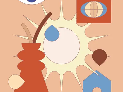 Sun anlermx color design illustration vector