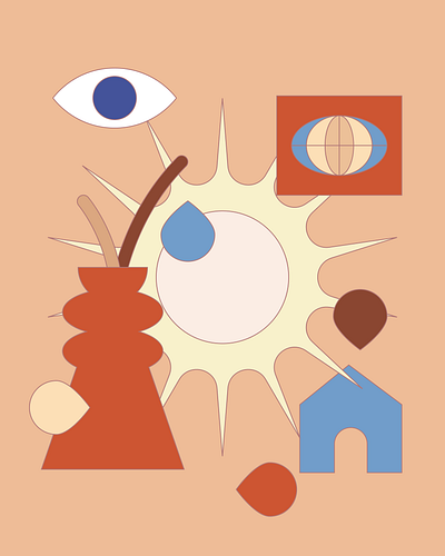 Sun anlermx color design illustration vector