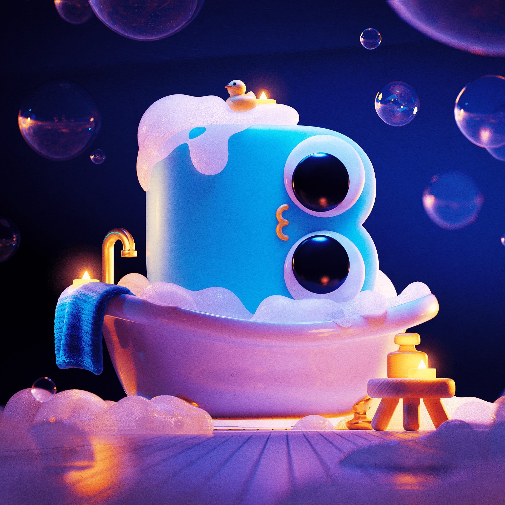 Letter В — 3D Alphabet Series 3d 3d illustration alphabet cartoonish cute character illustration motion graphics visual series