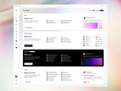In-App Plan Pricing app design cost plan price plan pricing pricing page product design ui design ux design ux designers