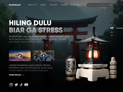 MLAKUMLAKU - Travel Journey Landing Page design graphic design homepage inspiration japanese journey landingpage mobile modern portfolio travel ui ui design ux website