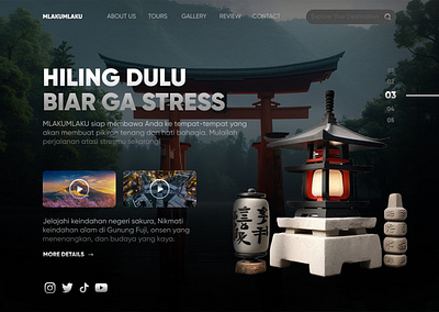 MLAKUMLAKU - Travel Journey Landing Page design graphic design homepage inspiration japanese journey landingpage mobile modern portfolio travel ui ui design ux website