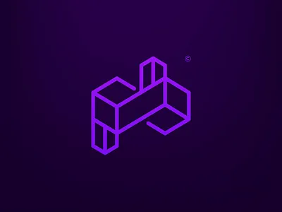 Monogram letter pb container cube hexagon infinity letter pb line monogram optical illusion outline pb square