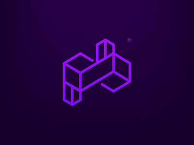 Monogram letter pb container cube hexagon infinity letter pb line monogram optical illusion outline pb square