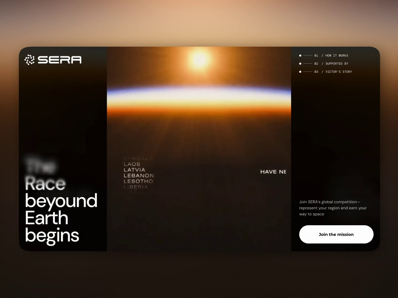 Example of WEB3 Landing Hero Dark Web Explorations